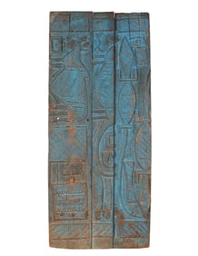 African Wooden Carved Door Panel
