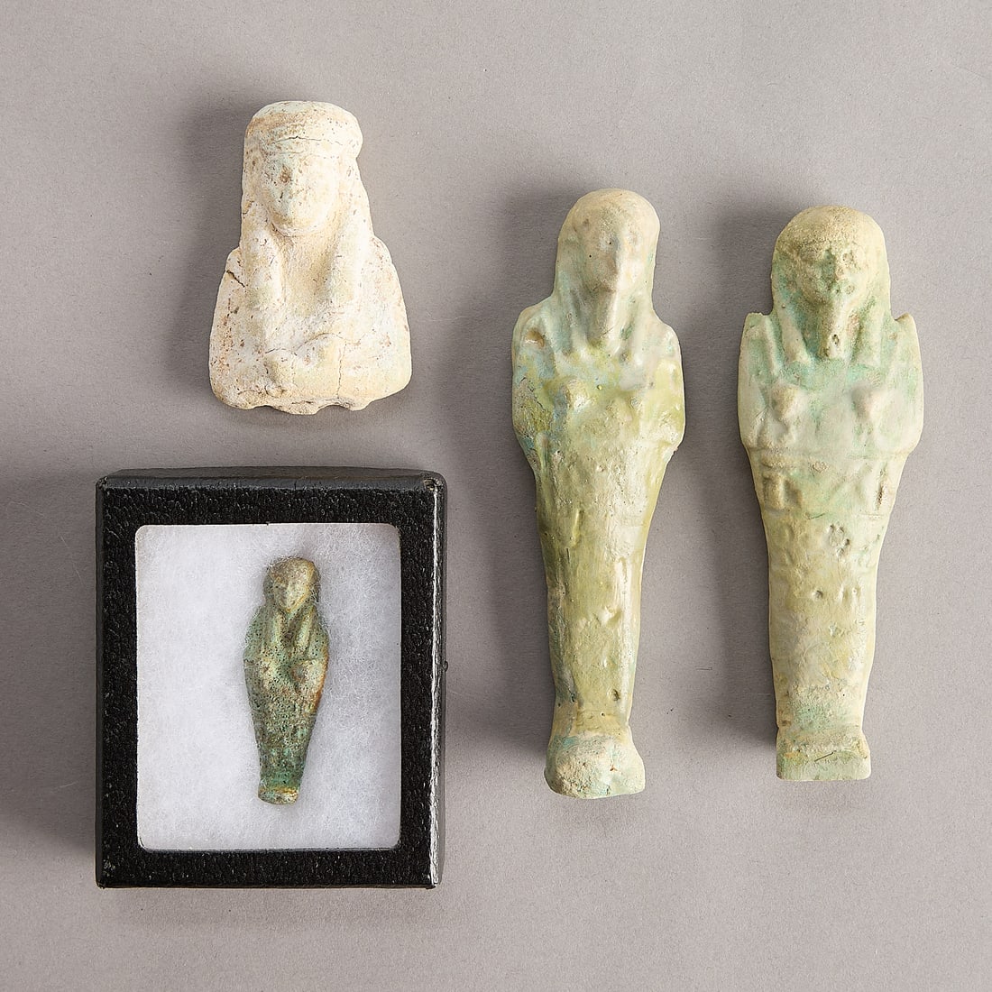 4 Ancient Egyptian Terracotta Ushabti Figures (1 of 6)