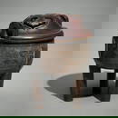 Chinese Ming Dynasty Bronze Censer w/ Wood Lid