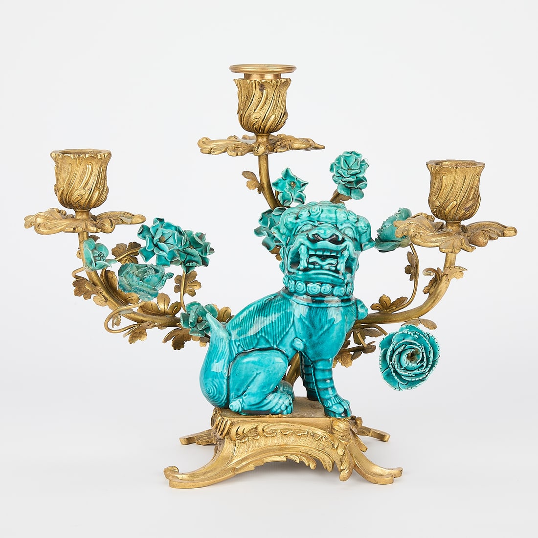 French Rococo Style Chinoiserie Bronze Candelabra (1 of 5)