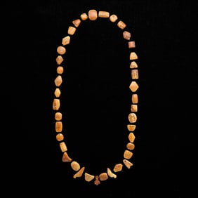 Ancient Chinese Mila Amber Burial Necklace Beads