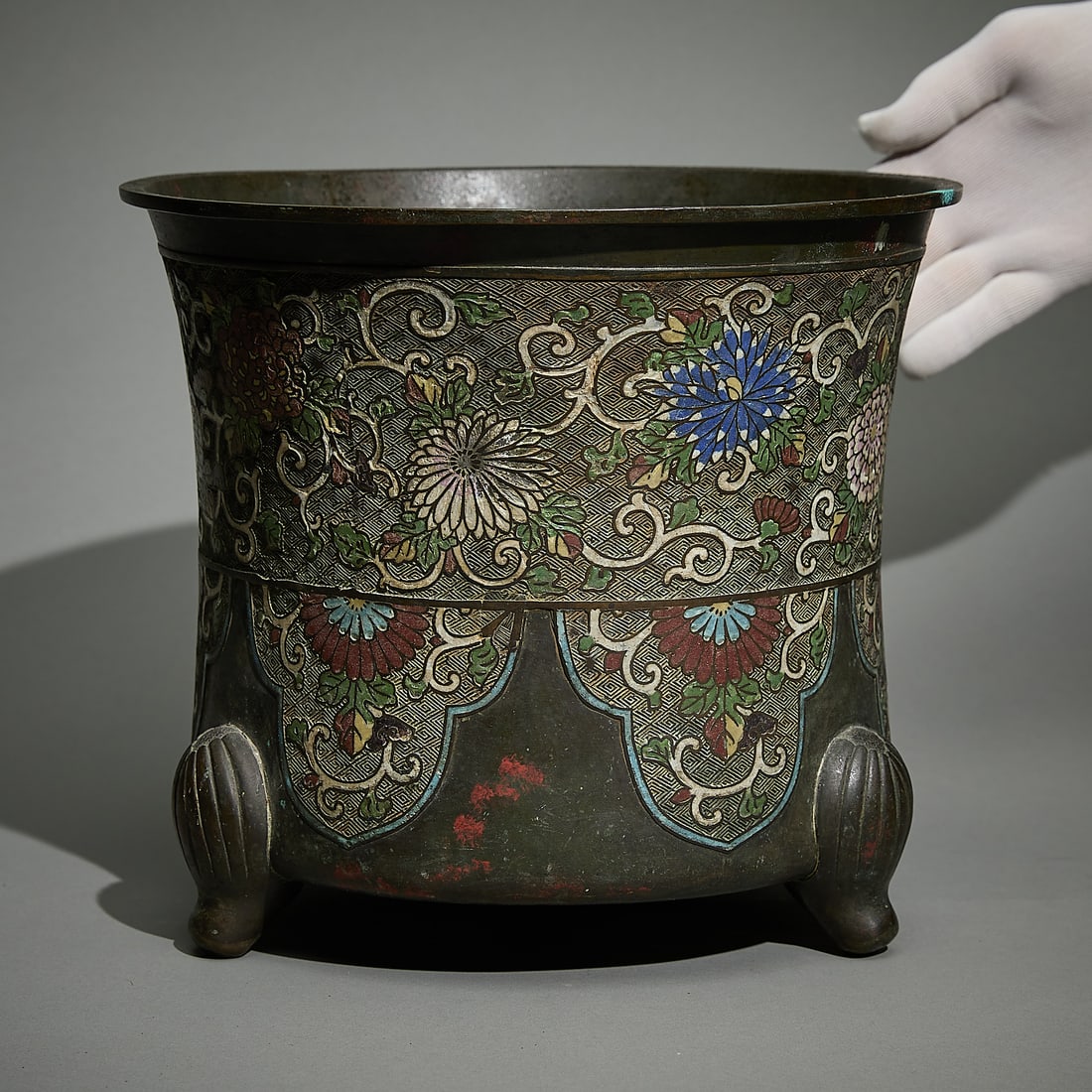 Chinese Bronze Champleve Jardiniere (1 of 6)