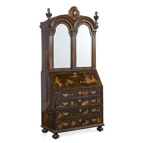 George II Gilt Japanned Bureau Cabinet