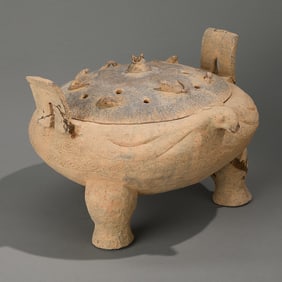 Early & Large Chinese Ritual Animal Pottery Vessel