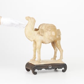 Large Chinese Tang Dynasty Bactrian Camel Figure