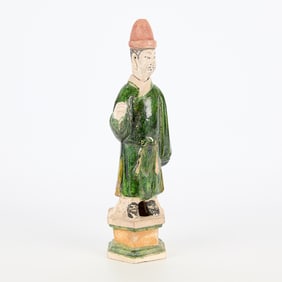Chinese Tricolor Sancai Pottery Tomb Figure