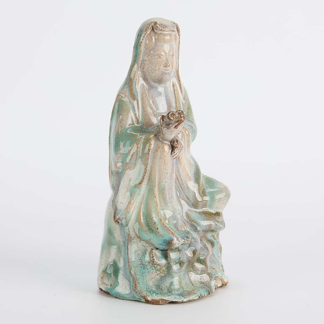Chinese Qing Junyao Porcelain Guanyin Figure (1 of 5)