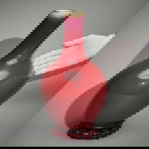 Chinese Oxblood Langyao Porcelain Vase