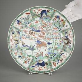 Chinese Kangxi Famille Verte Charger - Restored