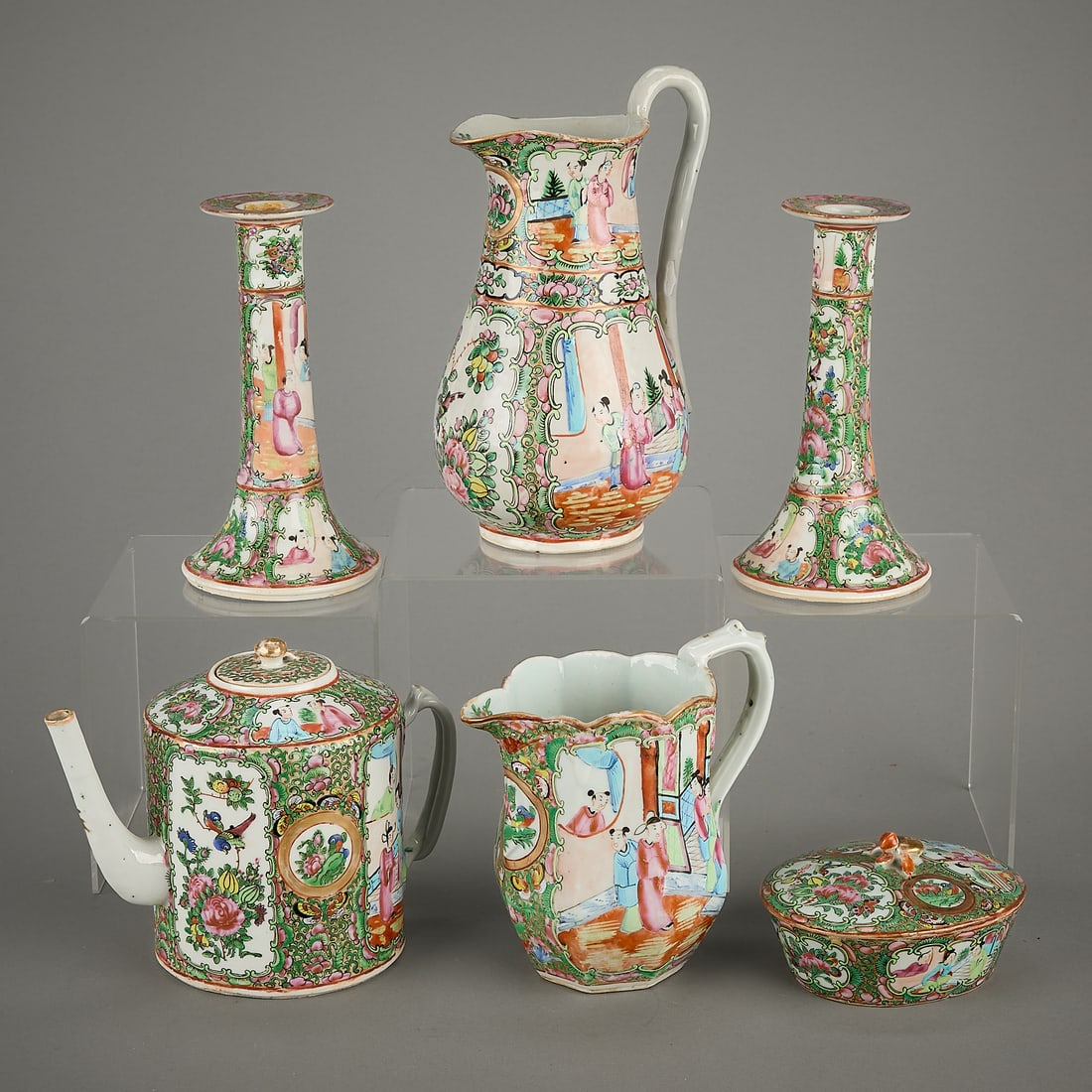 6 19th c. Chinese Famille Rose Tableware (1 of 7)