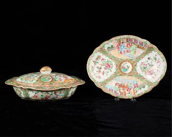 19th c. Chinese Famille Rose Tureen & Undertray