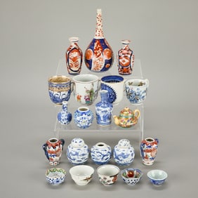 21 Pcs 18th-20th c. Asian Ceramic Cups & Vases