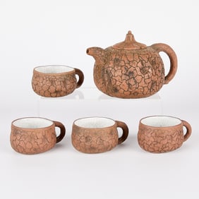 Set 5 Chinese Yixing Clay Tea Vessels
