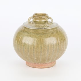 Thai Sawankhalok Celadon Ceramic Jar