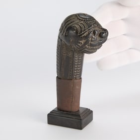 18th/19th c. Philippine Carved Tenegre Sword Hilt