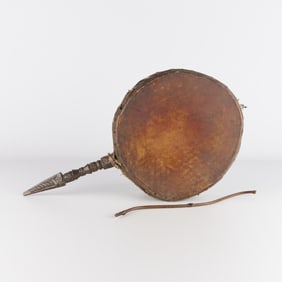 20th c. Tibetan Dhyangro Shaman's Ritual Drum