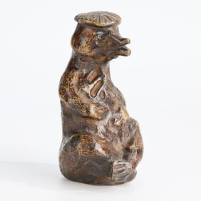 Japanese Bronze Mythical Turtle Deity Figure