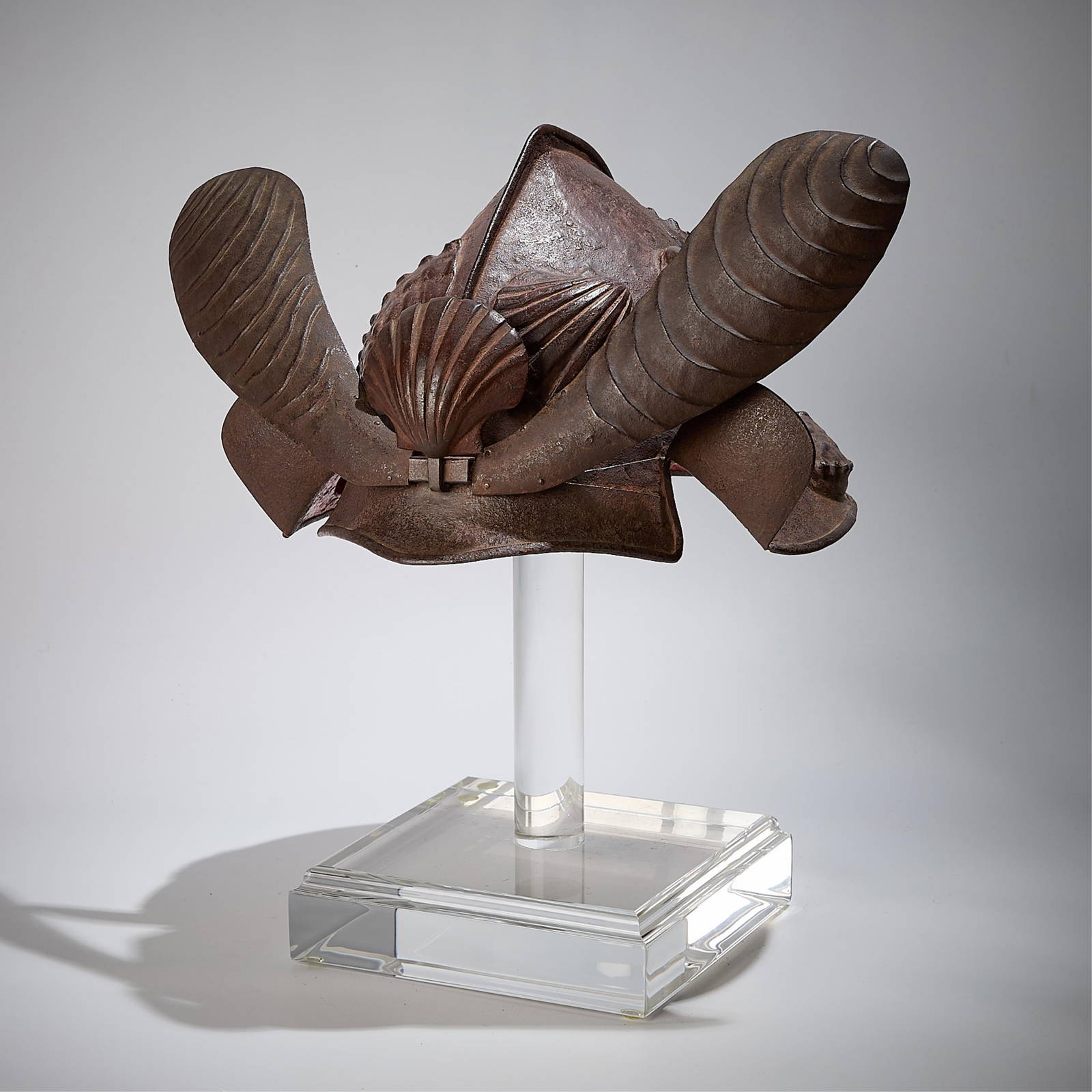 18th c. Japanese Edo Iron Momonari Kabuto Helmet