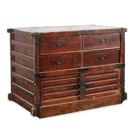 Japanese Edo Wooden Tansu Chest of Drawers