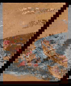 Japanese Samurai Screen Panel Painting