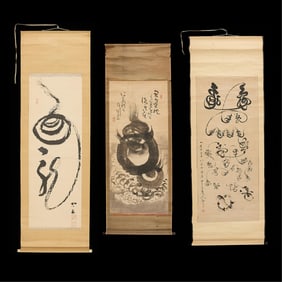 3 19th-20th c. Japanese Scrolls