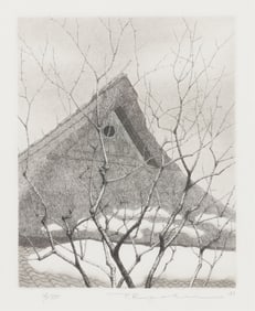 Ryohei Tanaka Rooftops Etching 1983