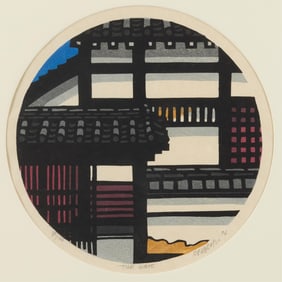 Clifton Karhu "The Gate" Woodblock Print