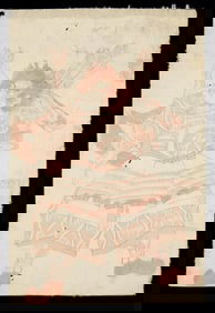 Japanese Red Aka-e Warrior Print