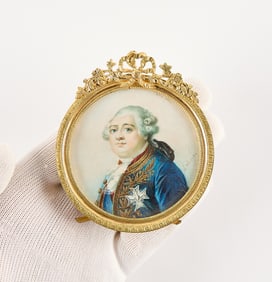 French Miniature Portrait of King Louis XVI