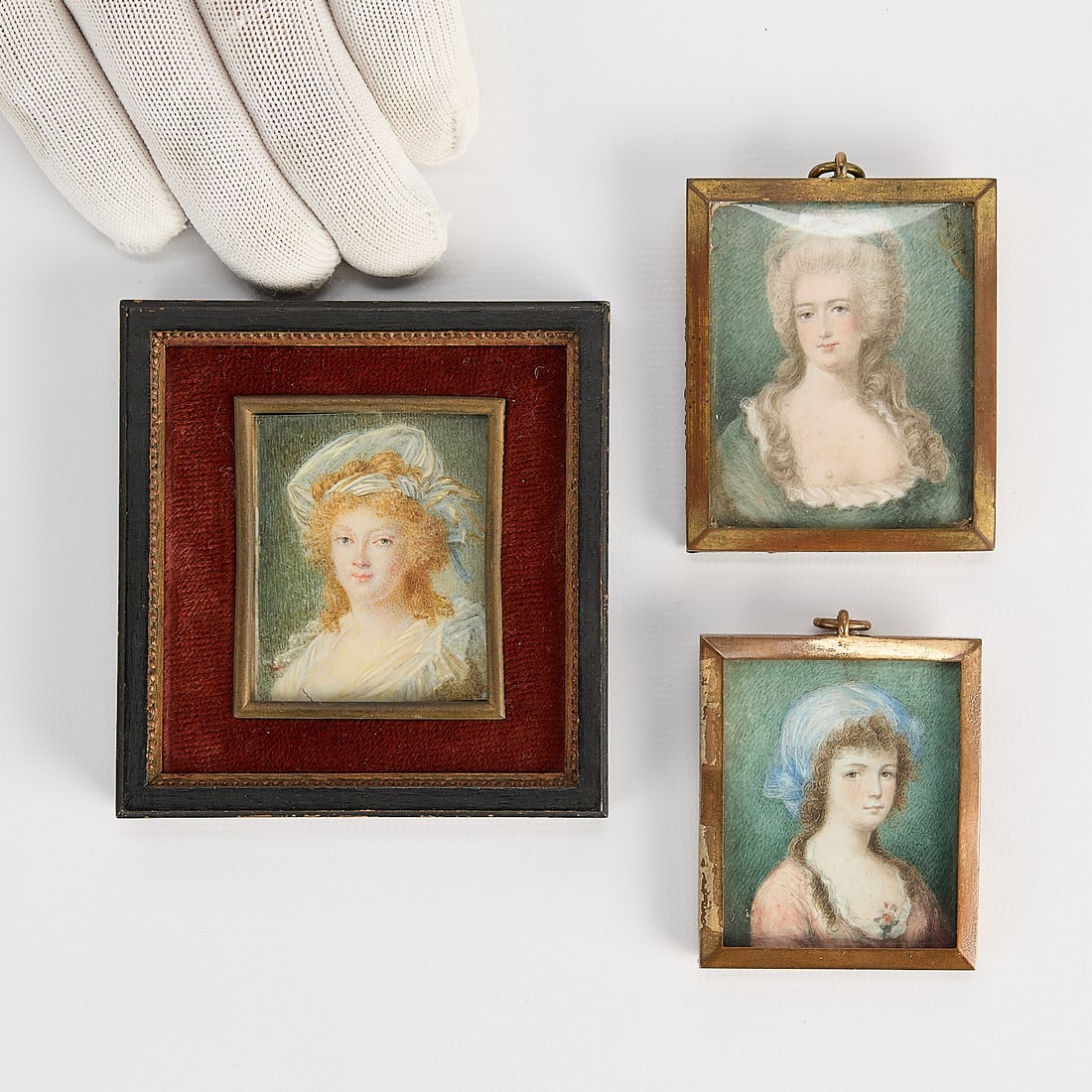 3 French Miniature Portraits (1 of 3)
