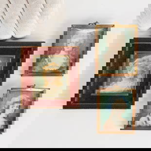 3 French Miniature Portraits: Group of three miniature portrait paintings depicting aristocratic women. One depicting Marie Antoinette, one depicting La Princesse de Beauvau (likely Anne Louise Marie de Beauvau), and one