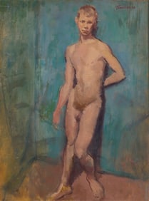 Vito Tomasello Male Nude Oil Painting