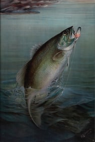 Harry Driscole Leaping Fish Painting