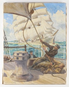 Anton Otto Fischer Sailor Painting 1924