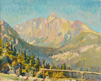 Franciszek Wojick Mountain Landscape Painting