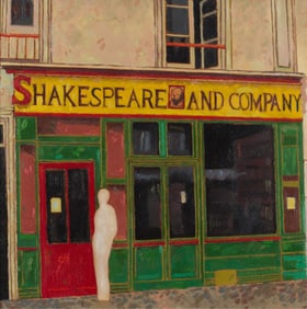 Duncan Hannah "The Haunted Bookshop" Painting