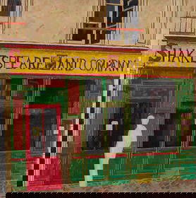 Duncan Hannah "The Haunted Bookshop" Painting: Duncan Hannah (American, 1952-2022). Oil on canvas postmodernist painting titled "The Haunted Bookshop," March 1979. Signed, titled, and dated along the verso. Label from Tibor de Nagy Gallery along t