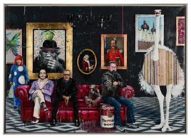 Angelo Accardi "Old Friends on My Sofa" Painting