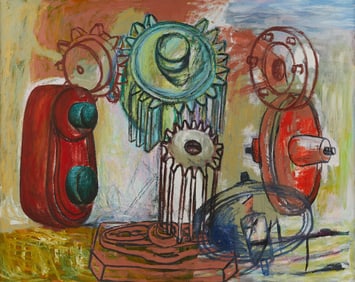 Lance Kiland "Factory Floor" Mixed Media 1992