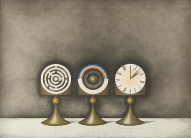 Friedrich Meckseper "Maze, Rainbow, Sundial" Print