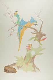 Ed Baynard "Rainforest Noon" Watercolor 2005