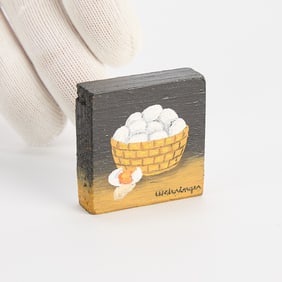 Charles Wehringer Mini Egg Basket Painting