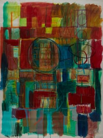 Patrick Bradley Abstract Acrylic Painting 1989