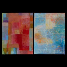 2 Patrick Bradley Abstract Paintings
