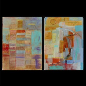 Group of 2 Patrick Bradley Abstract Paintings