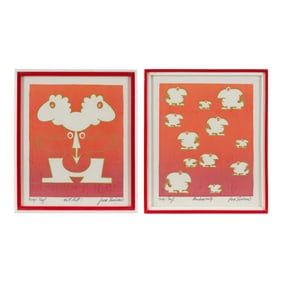 2 Jean Sariano Serigraphs ca. 1980