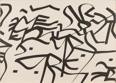 Ulfert Wilke Calligraphy Lithograph 1972