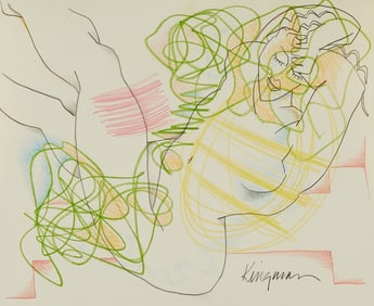 Brant Kingman "Scribbles III" Color Pencil Drawing