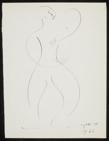 Irene Pereira Dancing Figure Drawing 1966