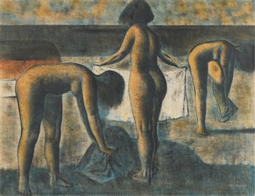 Armando Morales "Tres Banistas" Lithograph 1979